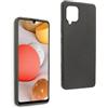 REY Cover in Gel TPU Nera per Samsung Galaxy A42 5G, Ultra Sottile 0,33 mm, Morbido Flessibile, Custodia Silicone