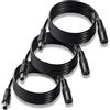 KUOQIY 3 Pezzi 1.5m 5.5x2.1 mm 24V 12V Cavi di Prolunga per Alimentazione DC, DC Cavo Estensione Maschio a Femmina 22AWG, per Telecamera Sicurezza CCTV, DVR, Nero
