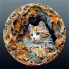 wudhank Puzzle in legno per adulti, puzzle 3D a forma di gatto, irregolare e unico, squisito regalo di compleanno per adulti e bambini (L, 34 x 34 cm, 300 pezzi)