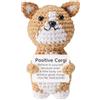 TOYMIS Corgi Positivo, Corgi Standable Uncinetto Supporto Emotivo Animale Positivo per Regalo Incoraggiante Casa Ufficio Decorazione Regalo di Laurea