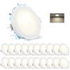 Gr4tec Faretti LED da Incasso per Cartongesso 5W, 20 x IP65 Faretto LED Interno da Incasso Luce Neutro 4000K 400LM, Lampada da Incasso Foro 68-80mm, Ultrasottili 35mm, Luci da Incasso per Bagno Cucina