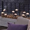Lights4fun Set di 9 funghi a energia solare per esterni, IP44, impermeabili, decorativi, per giardino, vialetto, luci a LED, 20 cm