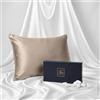Ferò Federa Seta Cuscino 50x80 cm, 100% Naturale Silk di Gelso, 22 Momme Grado 6A, Certificata OEKO-TEX, Federa di Lusso Ipoallergenica per Capelli e Pelle, Perfetta Idea Regalo, Beige