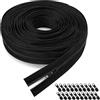 TAIVIN Cerniera Lampo a Nastro 10m,3mm - Nylon con 20 Slider Metallici - Per Cucito Fai da Te,Riparazioni,Biancheria (Nero)