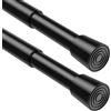 BSYXLSX Bastoni per Tende a Pressione, 2 Pezzi Bastone Tenda Estensibile Senza Foratura, Regolabile 70-100 cm, Diametro 16mm, Nero, per Finestra e Armadio