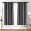 Utopia Bedding Tende oscuranti termiche con occhielli, 2 pannelli, colore grigio, 132 x 160 cm, isolamento acustico, per camera da letto e soggiorno (132 x 160 cm)