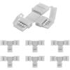 ENQIMAOYI 6 connettori a T da 8 mm, a 4 pin, connettore per luci a LED, splitter RGB ad angolo retto per strisce LED RGB multicolore (8 mm-T)