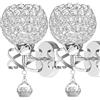 ALLOMN Lampada da Parete Stile Moderno, Lampada da Parete a Sospensione in Cristallo Camera da Letto Salone della Navata Lampada a Muro Titolare Attacco E14 (No Tirare Interruttore, 2 PCS)