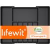 Lifewit Portaposate da Cassetto, Organizer Cucina Espandibile, Porta Posate Regolabile in Resistente Plastica per Cucchiai e Forchette, Profondità 47cm, Estensione max 68 cm, 1 Pacchi, Nero