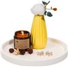 NiHome Vassoio organizer in silicone ispessito per accessori da bagno, piano di lavoro della cucina, decorazione per soggiorno, vassoio rotondo multiuso infrangibile per candele, profumi, saponette