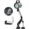 YouTeMei Lampada a LED a doppio colore per tornio, 18W (1980/2340) lumen, braccio flessibile impermeabile per tornio, fresatrice, trapano, macchina da cucire, illuminazione industriale (3000K/6500K)