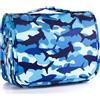 Vipdeal Borsa cosmetica da appendere per ragazze e ragazzi, Squalo-blu, Borsa da toilette per bambini da appendere per ragazzi