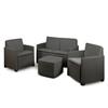 PROGARDEN - Set da giardino Vesuvio Antracite Linea Rattan