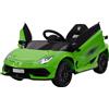 Macchina Elettrica per Bambini 12V con Licenza Lamborghini Aventador SVJ Small Verde