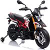 Moto Elettrica per Bambini 12V con Licenza Aprilia Dorsoduro Rossa