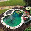 Laghetto Artificiale da Giardino 136x100x34 cm in Polietilene 220 Litri Verde