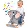Elefante a Dondolo Cavalcabile Peluche Giocattolo Bambini con Suono