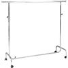 Stender Appendiabiti Estensibile 150/220x55x133/200 cm in Acciaio Cromato con Ruote