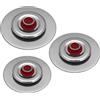 Kit 3 Coperchi Magici Antiodore Ventur Magic Ø27, Ø31, Ø35 cm Cooker in Acciaio Inox Pomello Rosso