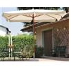 Ombrellone da Giardino 3x2 m Palo Ø48 mm in Legno Vorghini Classic Ecrù