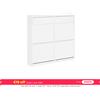 SoBuy FSR169-W Scarpiera a 4 alette stretta 4 spazio di archiviazione Bianco BHT circa 98x95x19 cm