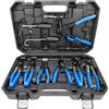 HASKYY Set di 11 pinze per fascette stringitubo incl. valigetta, set di pinze speciali con cavo Bowden e fascette a molla