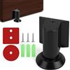 NUTKIT Fermaporta Magnetico, Lega di Zinco, Fermaporte Nessun Pugno, Fermaporte Magnetico Regolabile in Altezza, con Adesivo Autoadesivo e Viti, per Ufficio, Hotel, Balcone, Camerette - Nero