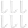 KAHOUI 6 Pezzi Bagno, Appendi Accappatoio Bagno, Ganci Adesivi Cucina in Senza Forare, Appendini Adesivi in Metallo, Impermeabili Ganci Appendiabiti Bianchi Carico 4-6kg