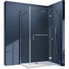 doporro Box Doccia 100x120x190cm, Cabina Bagno Vetro di Sicurezza ESG Vetro Trasparente Incluso Rivestimento Facile da Pulire Ravenna04k