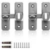LNSYSNS 2 Coppie Chiavistello Porta, Alluminio Serratura Porta-Scorrevole, 90/180 Gradi Serratura per Porta, con 8 Viti e 2 Adesivi Senza Chiodi, Adatta per Camere da Letto, Bagni e Capannoni