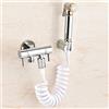 Cafopgrill Flessibile Doccia Flessibile ABS Primavera Flessibile Doccia per Idraulica Acqua WC Bidet Spruzzatore Pistola Bagno(Bianco)