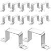 IYEREER 12 Morsetti U 40x40mm Tubo Quadrato Acciaio Inox 304
