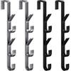 CZAKOMIX Ganci per Porta - 4 Pezzi, Ganci Appendiabiti, Gancio Verticale per Porta, Gancio per Abiti per Porte e Armadio, Gancio per Appendere Asciugamani e Appendiabiti(Lunghezza: 29.5cm,Nero,Grigio)