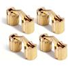 VOBOR 4 Pezzi 180°Cerniere a Scomparsa in Ottone, Cerniere Invisibili per Porte Scatola di Gioielli Fatti a Mano DIY (8mm)