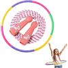Feegela Hula Hoop con Corda per Saltare - Cerchio Ginnastica Ritmica da 64cm, 100g, 7 Sezioni Smontabili - Hula Hoop Regolabile per Giochi e Fitness