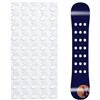 BASTOUR 50 Pezzi Stomp Pad Snowboard, Trasparente Placche Antiscivolo, Cuscinetti Antiscivolo per Snowboard, Snowboard Stomp Pad, Puntali Autoadesivi Pedana per Snowboard, Placche Antiscivolo Snowboard