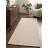 Hanse Home Hygge Skandi, tappeto in lana boho per soggiorno, camera da letto, sala da pranzo, corridoio, colore bianco naturale, 80 x 300 cm