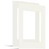 JUNOMI Set da 2 Passepartout A2 (42x59,4 cm) per Immagine A3, Bianco Crema | Adatto a cornici A2 (42x59,4 cm), taglio smussato con effetto profondità, cartone spesso 1,5 mm
