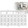 Penbinmall Mensole Regolabili per Armadio, Larghezza 42 cm Ripiani per Armadio Interno, Scaffali Regolabili per Armadi, Senza Forature, Senza unghie, per armadi, bagno, cucina (Lunghezza Regolabile 30-40 cm)