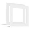 JUNOMI® Set da 2 Passepartout 50x50 cm Dimensioni Esterne - per Formato Immagine 40x40 cm - Spessore 1,5 mm - Colore Bianco Puro