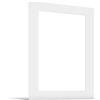 JUNOMI® Passepartout 40x50 cm Dimensioni Esterne - per Formato Immagine A3 (29,7x42 cm) - Spessore 1,5 mm - Colore Bianco Puro