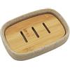 Ulable - Portasapone in Resina, portasapone autodrenante, portasapone da Doccia, per lavabo, Aspetto arenaria, Coperchio Incluso (Beige)