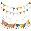LPZMPZ Bandierine per Cameretta dei Bambini 2 Pezzi, Letto Montessori 2.6m Colorate, Banner in Tessuto per Decorare Lettini Culle Pareti e Stanze