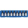 BGS 5189 | Serie di chiavi a bussola | 20 mm (3/4) | esagono interno, profilo a T (per Torx) | 9 pz.
