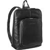 STILORD Dan Zaino Diario Pelle Borsa Porta PC 13,3 pollici Zaino Scuola Zainetto Donna Uomo Backpack Daypack Vintage in Vero Cuoio Colore:nero