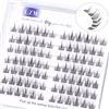 LZM Ciglia Finte Naturali Miscela C Curl DIY Extension Morbido Cluster Fake Lashes Ciuffetti