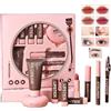 MrCuvaryas Set di trucco all-in-one per ragazze, set regalo per donne, kit completo di trucco per principianti, include set di pennelli per occhi, palette di ombretti, matita per sopracciglia,