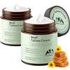 Anifer 2 Pezzi di Burro di Vitello Bio da Pascolo (Burro di Manzo) e Crema di Miele (240g/8.4oz) | Texture Spazzolata Leggera per Viso e Corpo | Idratazione Profonda, Formula Non Comedogenica