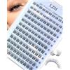 LZM Ciglia Finte Ciuffetti Naturali Lash Cluster Ciglissima Ciglia Finte Extension Fai Da Te(220 C Curl)