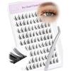 LZM Ciglia Finte Ciuffetti Autoadesive C Curl Pre-Incollate Ciuffetti Ciglia Finte Non Richiede Colla Kit Lash Extension Con Pinzette Pre Glued Cluster Lashes (XRK)